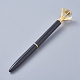 大きなダイヤモンドペン  ラインストーンクリスタルメタルボールペン  引き込み式の黒インクボールペンを回します  スタイリッシュな事務用品  ブラック  14x0.85cm AJEW-K026-03G-1