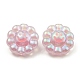 Perles européennes en acrylique irisées arc-en-ciel PACR-E002-05-4