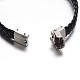 Bracelets de cordon en cuir PU de bioux couleur noir BJEW-G467-14-3