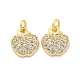 Латунные микропаве прозрачные кубические циркониевые подвески KK-Z044-24G-1