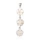 Coquille blanche naturelle nacre gros pendentifs coquille SSHEL-F297-08A-1