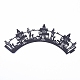 城のハロウィーンのカップケーキラッパー  レーザーカット紙ライナーホルダー  ハロウィンパーティーの結婚式の誕生日の装飾のために  ブラック  8.3x19.4x0.03cm CON-G010-D03-2