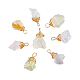 DICOSMETIC 20Pcs Natural Raw Stone Crystal Necklace Pendant with 18K Gold Plated Copper Wire Wrapped Mixed Color Natural Quartz Pendant for DIY Necklace Jewelry Making Crafts FIND-DC0001-70-1