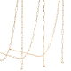 Brass Textured Paperclip Chain Necklace Making MAK-CA0001-06G-5