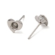 Accessoires pour boucles d'oreilles coeur 201 en acier inoxydable STAS-Q315-02P-2