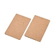 Rectangle Kraft Paper One Pair Earring Display Cards with Hanging Hole CDIS-YW0001-05-4