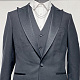 2 個 2 色ダブルシザー形状ハンギングチェーンブローチ  スーツのシャツの襟用の合金タッセルラペルピン  プラチナ·ゴールデン  200mm  1pc /カラー JEWB-GO0001-02-6