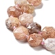Natürliche Kirschblüte Achat Perlen Stränge G-NH0004-024-4