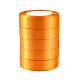 シングルフェイスサテンリボン  ポリエステルリボン  オレンジ  幅1インチ（25mm）  25ヤード/ロール（22.86メートル/ロール）  5のロール/グループ  125ヤード/グループ（114.3メートル/グループ） RC25mmY017-1