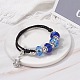 Bracelet cordon perles européennes en verre à facettes BJEW-JB07035-01-2