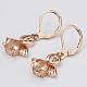 Exquisite Tin Alloy Cubic Zirconia Angel Leverback Earrings For Women EJEW-BB13398-3