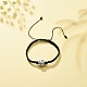 Bracelet de perles tressées en acrylique BJEW-JB08552-04-3