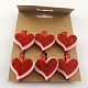Valentines Ornaments DIY Wood Craft Ideas Photo Wall Decorations Heart Shaped Wooden Clothespins Postcard Paper Clips X-AJEW-Q078-03-1