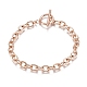Unisex 304 Stainless Steel Cable Chain Bracelets BJEW-P245-39RG-1