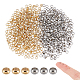 UNICRAFTALE About 600pcs 2 Colors 304 Stainless Steel Spacer Beads Smooth Loose Rondelle Beads Stopper Beads Metal Crimp Bead for Necklace Bracelet Earring Making STAS-UN0039-13-1
