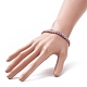 3Pcs 3 Style Natural Amethyst & Glass Seed Beaded Stretch Bracelets Set for Women BJEW-JB09171-05-3