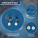 Unicraftale DIY-Set zum Herstellen von Ringen mit offenem Manschettenanhänger und bösem Blick DIY-UN0050-34-5