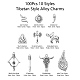 100Pcs 10 Styles Tibetan Style Alloy Pendants TIBEP-CJ0001-94-2