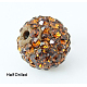 Abalorios de Diamante de imitación de arcilla polímero RB-H258-HD8mm-220-1