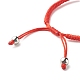 Bracelet cordon de perles de baril de pierres naturelles mélangées pour elle BJEW-JB07045-6