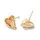 Accessoires de boucles d'oreilles en laiton doré KK-P253-01A-G-2