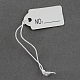クラフト紙ペーパータグ値札タグ  製品に接続することができます。  長方形  ホワイト  26x14x0.3mm CDIS-S023-9-2