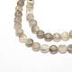 Beignet gris naturel agate perles brins G-Q443-14-3