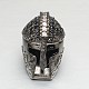Brass Micro Pave Cubic Zirconia Gladiator Helmet Beads ZIRC-H026-03B-RS-1