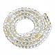 Chapelets de perles en verre peinte par pulvérisation transparent GLAA-N035-03A-B09-2