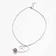 Natural Howlite Pendant Necklaces NJEW-K108-07C-1