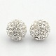 Silver Color Plated Alloy Grade A Rhinestone Beads RB-J298-10mm-S-2