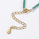 Fabricación de collares de ágata natural y piedras preciosas sintéticas (esmeralda de imitación) MAK-K016-01-03-3