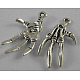 Tibetan Style Alloy Skeleton Hand Pendants for Halloween X-LF1287Y-NF-1