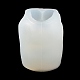 3D クマの置物 DIY シリコンキャンドルモールド  香りのよいキャンドル作りに  ホワイト  7.5x7.1x9.1cm  内径：3.5x4.1のCM SIMO-C009-01-4