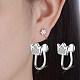 Crown Brass Cuff Earrings for Women EJEW-BB62824-2
