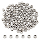 NBEADS 120 Pcs 3 Styles Textured Stainless Steel Beads STAS-NB0001-69-1