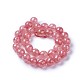 Electroplate Cherry Quartz Glass Beads Strands G-F627-04-E-2