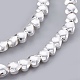 Electroplated Non-magnetic Synthetic Hematite Bead Strand G-E498-10A-02-2
