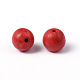 染め赤い丸い総合的ハウライトルースビーズ  8~9mm  穴：0.8mm X-TURQ-G609-8mm-2