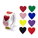 Rouleaux d'autocollants coeur en papier 8 couleur STIC-E001-06-1