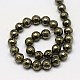 Natural Pyrite Beads Strands G-L031-10mm-03-3