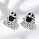 Серьги-гвоздики из латуни из АБС-пластика с искусственным жемчугом EJEW-B132-02P-1