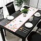 ダイニングテーブル用の綿とリネンのテーブルランナー  長方形  ピンク  花柄  300x1800mm DJEW-WH0014-008-7