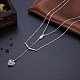 925 Sterling Silver Tiered Necklaces NJEW-BB32403-5