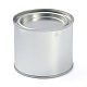 （在庫一掃セール：スクラッチアンドバンプ）丸ブリキボックス  ビーズ保存容器  収納ボックス  プラチナ  7.35x6.15cm CON-XCP0001-53-2