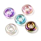 UV Plating Rainbow Iridescent Acrylic Beads OACR-P010-17-2