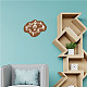 Creativa decorazione da parete in legno naturale AJEW-WH0331-010-5