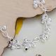 Textured Brass Grape Charm Bracelets For Women BJEW-BB12488-4
