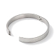 304 bracelet coeur rainuré en acier inoxydable BJEW-F464-15P-3