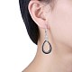 Trendy Sterling Silver Hoop Earrings EJEW-BB29996-A-3